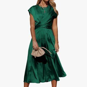 NWT Elegant Green PrettyGarden Midi Dress